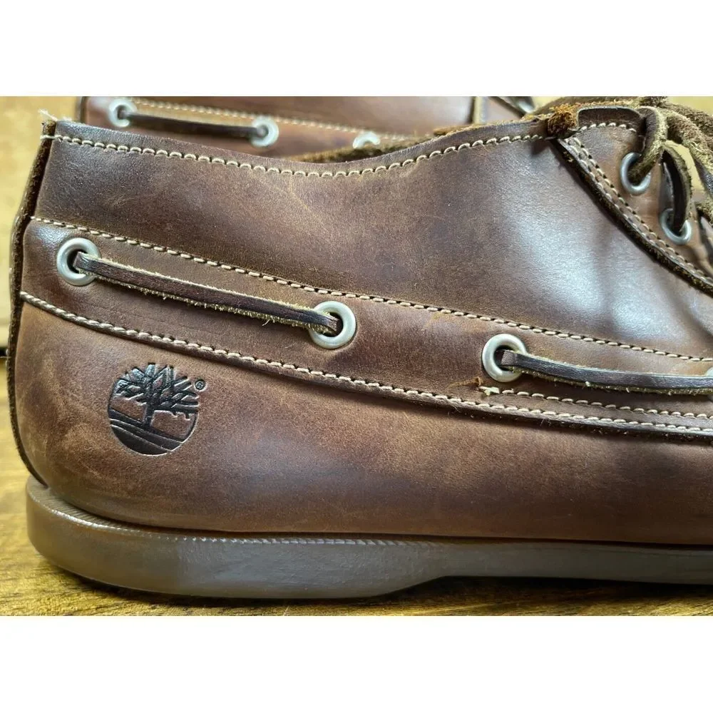 Timberland Brig 4-Eye Boat Shoe Size 13 M Light Brown Non-Marking Sole 29571‎ - Picture 4 of 10